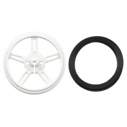 Paire de roues blanches Pololu 60x8mm