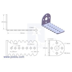 Paire de support de moteur Pololu 25D