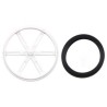 Paire de roues blanches Pololu 90x10mm